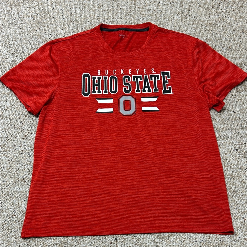 Ohio State Buckeyes Red Men's 3XL (thin dri-fit) T-Shirt
